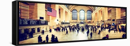 Panoramic View - Grand Central Terminal at 42nd Street and Park Avenue in Midtown Manhattan-Philippe Hugonnard-Framed Stretched Canvas