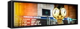 Panoramic View - Grand Central Terminal's Four-Sided Seth Thomas Clock - Manhattan - New York-Philippe Hugonnard-Framed Stretched Canvas