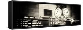 Panoramic View - Grand Central Terminal's Four-Sided Seth Thomas Clock - Manhattan - New York-Philippe Hugonnard-Framed Stretched Canvas