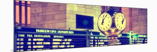 Panoramic View - Grand Central Terminal's Four-Sided Seth Thomas Clock - Manhattan - New York-Philippe Hugonnard-Mounted Photographic Print