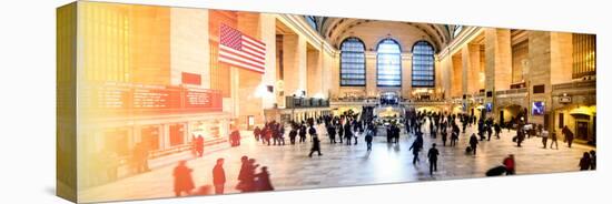 Panoramic View - Instants of NY Series - Grand Central Terminal at 42nd Street and Park Avenue-Philippe Hugonnard-Stretched Canvas