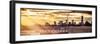 Panoramic View - Jetty View with Manhattan and One World Trade Center (1WTC) at Sunset-Philippe Hugonnard-Framed Photographic Print