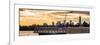 Panoramic View - Jetty View with Manhattan and One World Trade Center (1WTC) at Sunset-Philippe Hugonnard-Framed Photographic Print