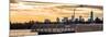 Panoramic View - Jetty View with Manhattan and One World Trade Center (1WTC) at Sunset-Philippe Hugonnard-Mounted Photographic Print