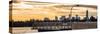 Panoramic View - Jetty View with Manhattan and One World Trade Center (1WTC) at Sunset-Philippe Hugonnard-Stretched Canvas