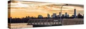 Panoramic View - Jetty View with Manhattan and One World Trade Center (1WTC) at Sunset-Philippe Hugonnard-Stretched Canvas