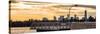 Panoramic View - Jetty View with Manhattan and One World Trade Center (1WTC) at Sunset-Philippe Hugonnard-Stretched Canvas
