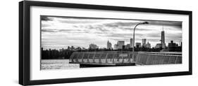 Panoramic View - Jetty View with Manhattan and One World Trade Center (1WTC) at Sunset-Philippe Hugonnard-Framed Photographic Print