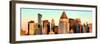 Panoramic View - Manhattan Buildings Sunset in Winter-Philippe Hugonnard-Framed Photographic Print