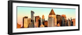 Panoramic View - Manhattan Buildings Sunset in Winter-Philippe Hugonnard-Framed Photographic Print