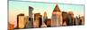 Panoramic View - Manhattan Buildings Sunset in Winter-Philippe Hugonnard-Mounted Photographic Print