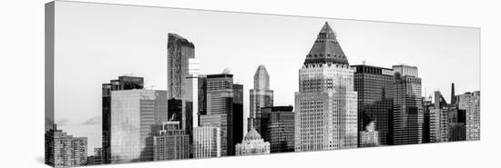 Panoramic View - Manhattan Buildings Sunset in Winter-Philippe Hugonnard-Stretched Canvas
