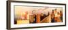 Panoramic View - Manhattan Buildings Sunset - New York City - United States - USA-Philippe Hugonnard-Framed Photographic Print