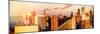 Panoramic View - Manhattan Buildings Sunset - New York City - United States - USA-Philippe Hugonnard-Mounted Photographic Print