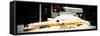 Panoramic View - NYC Yellow Cab Buried in Snow - Manhattan - New York - United States - USA-Philippe Hugonnard-Framed Stretched Canvas