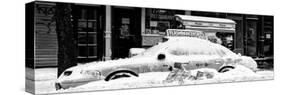 Panoramic View - NYC Yellow Cab Buried in Snow-Philippe Hugonnard-Stretched Canvas