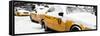 Panoramic View - NYC Yellow Cab in the Snow-Philippe Hugonnard-Framed Stretched Canvas