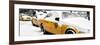 Panoramic View - NYC Yellow Cab in the Snow-Philippe Hugonnard-Framed Photographic Print