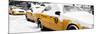 Panoramic View - NYC Yellow Cab in the Snow-Philippe Hugonnard-Mounted Photographic Print