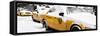 Panoramic View - NYC Yellow Cab in the Snow-Philippe Hugonnard-Framed Stretched Canvas