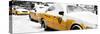 Panoramic View - NYC Yellow Cab in the Snow-Philippe Hugonnard-Stretched Canvas