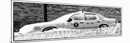 Panoramic View - NYC Yellow Taxi Buried in Snow-Philippe Hugonnard-Mounted Photographic Print