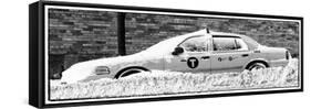 Panoramic View - NYC Yellow Taxi Buried in Snow-Philippe Hugonnard-Framed Stretched Canvas