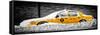 Panoramic View - NYC Yellow Taxi Buried in Snow-Philippe Hugonnard-Framed Stretched Canvas