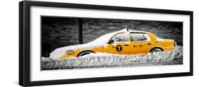 Panoramic View - NYC Yellow Taxi Buried in Snow-Philippe Hugonnard-Framed Photographic Print