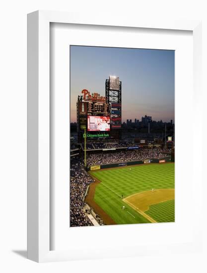 Panoramic view of 29,183 baseball fans at Citizens Bank Park, Philadelphia, PA, who are watching...-null-Framed Photographic Print