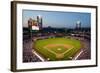 Panoramic view of 29,183 baseball fans at Citizens Bank Park, Philadelphia, PA, who are watching...-null-Framed Photographic Print