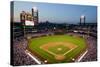 Panoramic view of 29,183 baseball fans at Citizens Bank Park, Philadelphia, PA, who are watching...-null-Stretched Canvas