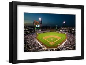 Panoramic view of 29,183 baseball fans at Citizens Bank Park, Philadelphia, PA, who are watching...-null-Framed Photographic Print