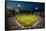 Panoramic view of 29,183 baseball fans at Citizens Bank Park, Philadelphia, PA, who are watching...-null-Framed Stretched Canvas