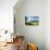 Panoramic View of A Lake with Boat from A Forest in Northern Norway-Lamarinx-Stretched Canvas displayed on a wall