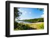 Panoramic View of A Lake with Boat from A Forest in Northern Norway-Lamarinx-Framed Photographic Print