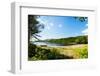 Panoramic View of A Lake with Boat from A Forest in Northern Norway-Lamarinx-Framed Photographic Print