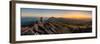 Panoramic View of a Man Watching Sunset in the Most Beautiful Time-Chan Srithaweeporn-Framed Photographic Print