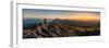 Panoramic View of a Man Watching Sunset in the Most Beautiful Time-Chan Srithaweeporn-Framed Photographic Print