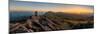 Panoramic View of a Man Watching Sunset in the Most Beautiful Time-Chan Srithaweeporn-Mounted Photographic Print