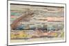 Panoramic View of a Summer Evening at Ryogoku Bridge, C.1832-34-Utagawa Hiroshige-Mounted Giclee Print