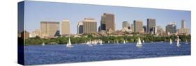 Panoramic View of an Urban Skyline by the Shore, Boston, Massachusetts, USA-null-Stretched Canvas