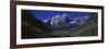 Panoramic View of Autumn Colors of Aspens Reflecting in Lake under Maroon Bells-null-Framed Photographic Print