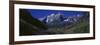 Panoramic View of Autumn Colors of Aspens Reflecting in Lake under Maroon Bells-null-Framed Photographic Print