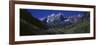 Panoramic View of Autumn Colors of Aspens Reflecting in Lake under Maroon Bells-null-Framed Photographic Print