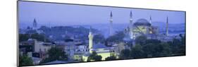 Panoramic View of Aya Sophia Mosque at Dusk, Unesco World Heritage Site, Turkey-Lee Frost-Mounted Photographic Print