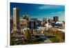 Panoramic view of Baltimore Inner Harbour, Maryland - shot from Federal Park Hill-null-Framed Photographic Print