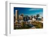 Panoramic view of Baltimore Inner Harbour, Maryland - shot from Federal Park Hill-null-Framed Photographic Print