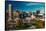 Panoramic view of Baltimore Inner Harbour, Maryland - shot from Federal Park Hill-null-Framed Stretched Canvas