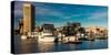 Panoramic view of Baltimore Inner Harbour, Maryland-null-Stretched Canvas
